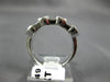 ESTATE 1.35CT ROUND & PRINCESS DIAMOND 14KT WHITE GOLD 3D ANNIVERSARY RING #1849