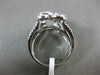 ESTATE LARGE 1.53CT ROUND & MARQUISE DIAMOND 18KT WHITE GOLD 3D FLOWER LOVE RING