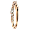 ESTATE .55CT DIAMOND 18KT ROSE GOLD 3D SEMI ETERNITY WEDDING ANNIVERSARY RING