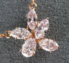 ESTATE 1.40CT PINK DIAMOND 18K ROSE GOLD 3D BY THE YARD BUTTERFLY LEAF NECKLACE