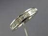 ESTATE .50CT DIAMOND 14K WHITE GOLD 3D CLASSIC PRINCESS CHANNEL ANNIVERSARY RING