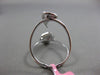 ESTATE LARGE .45CT ROUND DIAMOND 18KT WHITE GOLD 3D DOUBLE TEAR DROP LOVE RING