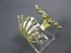 ESTATE LARGE .35CT DIAMOND 14K YELLOW GOLD 3D CLASSIC FLOWER FRIENDSHIP FUN RING