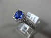 ESTATE 1.40CT DIAMOND & AAA ROUND SAPPHIRE 14KT 2 TONE GOLD HALO ENGAGEMENT RING