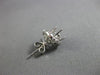 ESTATE .30CT DIAMOND 18K WHITE GOLD 3D SQUARE JACKET SEMI MOUNT STUD EARRINGS