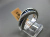 ESTATE 1.61CT DIAMOND & SAPPHIRE 14KT WHITE GOLD CRISS CROSS SEMI ETERNITY RING