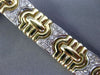 ANTIQUE WIDE 1.98CT DIAMOND 14KT WHITE & YELLOW GOLD 3D PUZZLE BRACELET #19715