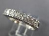ANTIQUE WIDE .90CT DIAMOND 14KT WHITE GOLD 3D 7 STONE ANNIVERSARY RING #16369