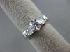 ESTATE 1.23CT DIAMOND 14KT WHITE GOLD 3D CLASSIC 3 STONE 6 PRONG ENGAGEMENT RING