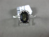 ESTATE 1.99CT DIAMOND & AAA ALEXANDRITE 14K WHITE GOLD OVAL HALO ENGAGEMENT RING