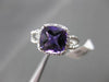 ESTATE 2.0CTW DIAMOND & AAA EXTRA FACET AMETHYST 14KT WHITE 3D ENGAGEMENT RING