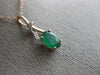 ESTATE .86CT DIAMOND & AAA EMERALD 14KT ROSE GOLD 3D CLASSIC LOVE KNOT PENDANT