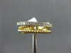 ESTATE .40CT DIAMOND 14K WHITE & YELLOW GOLD MULTI ROW CRISS CROSS ETERNITY RING