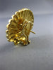 ANTIQUE LARGE 1.0CT ROUND DIAMOND 18KT GOLD CLASSIC SHELL EARRINGS E VVS #2241
