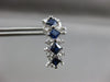 ESTATE 1.40CT DIAMOND & AAA SAPPHIRE 14K WHITE GOLD 3D UMBRELLA CLIP ON EARRINGS