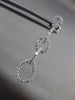 ESTATE .55CT DIAMOND 14KT WHITE GOLD CIRCLE OF LIFE TEAR DROP HANGING EARRINGS