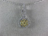 ESTATE .60CT WHITE & FANCY YELLOW DIAMOND 14K TWO TONE GOLD 3D TEAR DROP PENDANT