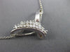 ESTATE .52CT ROUND CUT DIAMOND 14KT WHITE GOLD V SHAPE FLOATING PENDANT #11949