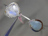 ESTATE LARGE .10CT DIAMOND & AAA QUARTZ 14KT WHITE GOLD 2 STONE BANGLE BRACELET