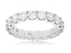 ESTATE 3.50CT DIAMOND 14K WHITE GOLD 3D CLASSIC ETERNITY LUCIDA ANNIVERSARY RING