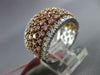ESTATE EXTRA WIDE 2.19CT DIAMOND 18KT WHITE & ROSE GOLD WEDDING ANNIVERSARY RING