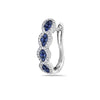 .66CT DIAMOND & AAA SAPPHIRE 18K WHITE GOLD 3D TEAR DROP HUGGIE HANGING EARRINGS