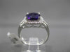 ESTATE 2.25CT DIAMOND & AAA EXTRA FACET AMETHYST 14KT WHITE 3D HALO DESIGN RING