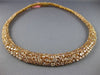 ESTATE LARGE GIA 42.93CT PINK DIAMOND 18KT ROSE GOLD CLUSTER ETERNITY NECKLACE