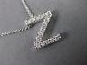 .32CT ROUND DIAMOND 14KT WHITE GOLD CLASSIC INITIAL FLOATING PENDANT #18296