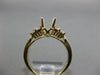 ESTATE .58CT DIAMOND 14K YELLOW GOLD 3D OPEN FILIGREE SEMI MOUNT ENGAGEMENT RING