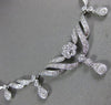 ESTATE 1.58CT DIAMOND 14KT WHITE GOLD 3D FILIGREE V SHAPE CHANDELIER NECKLACE