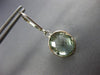 5.20CT AAA GREEN AMETHYST 14KT WHITE GOLD OVAL BEZEL LEVER BACK HANGING EARRINGS
