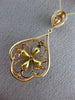 LARGE 1.41CT WHITE & FANCY YELLOW DIAMOND 18KT YELLOW & ROSE GOLD FLOWER PENDANT