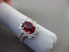 ESTATE 1.99CT DIAMOND & AAA RUBY PLATINUM 18KT Y GOLD ENGAGEMENT RING E/F VVS-VS