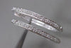 ESTATE LARGE .72CT DIAMOND HOOP EARRINGS 14K WHITE GOLD SIMPLY BEAUTIFUL !!!!!!!