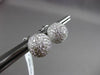 ESTATE 3.45CT DIAMOND 18K WHITE GOLD 3D MULTI ROW FILIGREE CLUSTER DOME EARRINGS