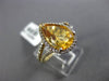 ESTATE 2.91CT DIAMOND & AAA CITRINE 14KT YELLOW GOLD PEAR SHAPED ENGAGEMENT RING