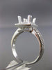 ESTATE .35CT DIAMOND 14K WHITE GOLD SQUARE HALO SEMI MOUNT ENGAGEMENT RING #2870