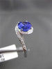 ESTATE WIDE 2.52CT DIAMOND & TANZANITE 18KT WHITE GOLD INFINITY ENGAGEMENT RING