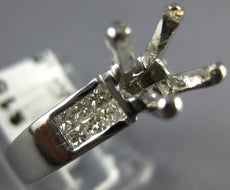 .50CT DIAMOND 18KT WHITE GOLD ROUND & PRINCESS SEMI MOUNT ENGAGEMENT RING #17871