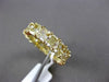 ESTATE LARGE 7.50CT FANCY DIAMOND 18KT YELLOW GOLD EMERALD CUT ETERNITY RING