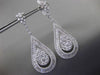 ESTATE EXTRA LARGE 3.86CT MULTI SHAPE DIAMOND 18KT WHITE GOLD 3D DROP EARRINGS