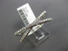 ESTATE LARGE .45CT ROUND CUT DIAMOND 14KT WHITE GOLD 3D CLASSIC X LOVE FUN RING