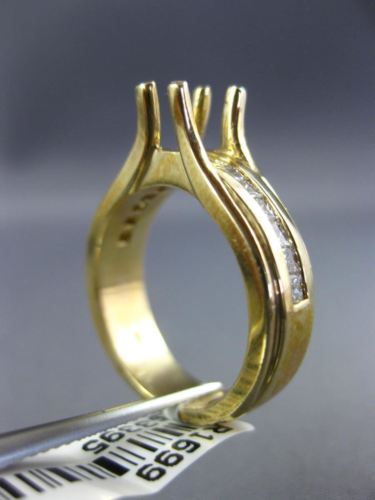 ESTATE .68CT PRINCESS DIAMOND 14K YELLOW GOLD 4 PRONG SEMI MOUNT ENGAGEMENT RING