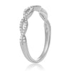 ESTATE .18CT DIAMOND 14KT WHITE GOLD CLASSIC INFINITY WEDDING ANNIVERSARY RING