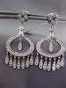 ESTATE LARGE 1.75CT DIAMOND 18K WHITE GOLD ETOILE DREAM CATCHER HANGING EARRING