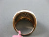 ESTATE WIDE .20CT DIAMOND 14KT ROSE GOLD 3D BROWN ENAMEL ETOILE FLOWER FUN RING