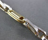 ESTATE WIDE & LONG 14K 2 TONE GOLD HANDCRAFTED FANCY LINK BRACELET #22869