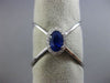 ESTATE LARGE .78CT DIAMOND & AAA SAPPHIRE 14KT WHITE GOLD HALO CRISS CROSS RING