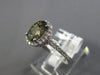 ESTATE 1.97CT DIAMOND & AAA ALEXANDRITE 18K WHITE GOLD OVAL HALO ENGAGEMENT RING